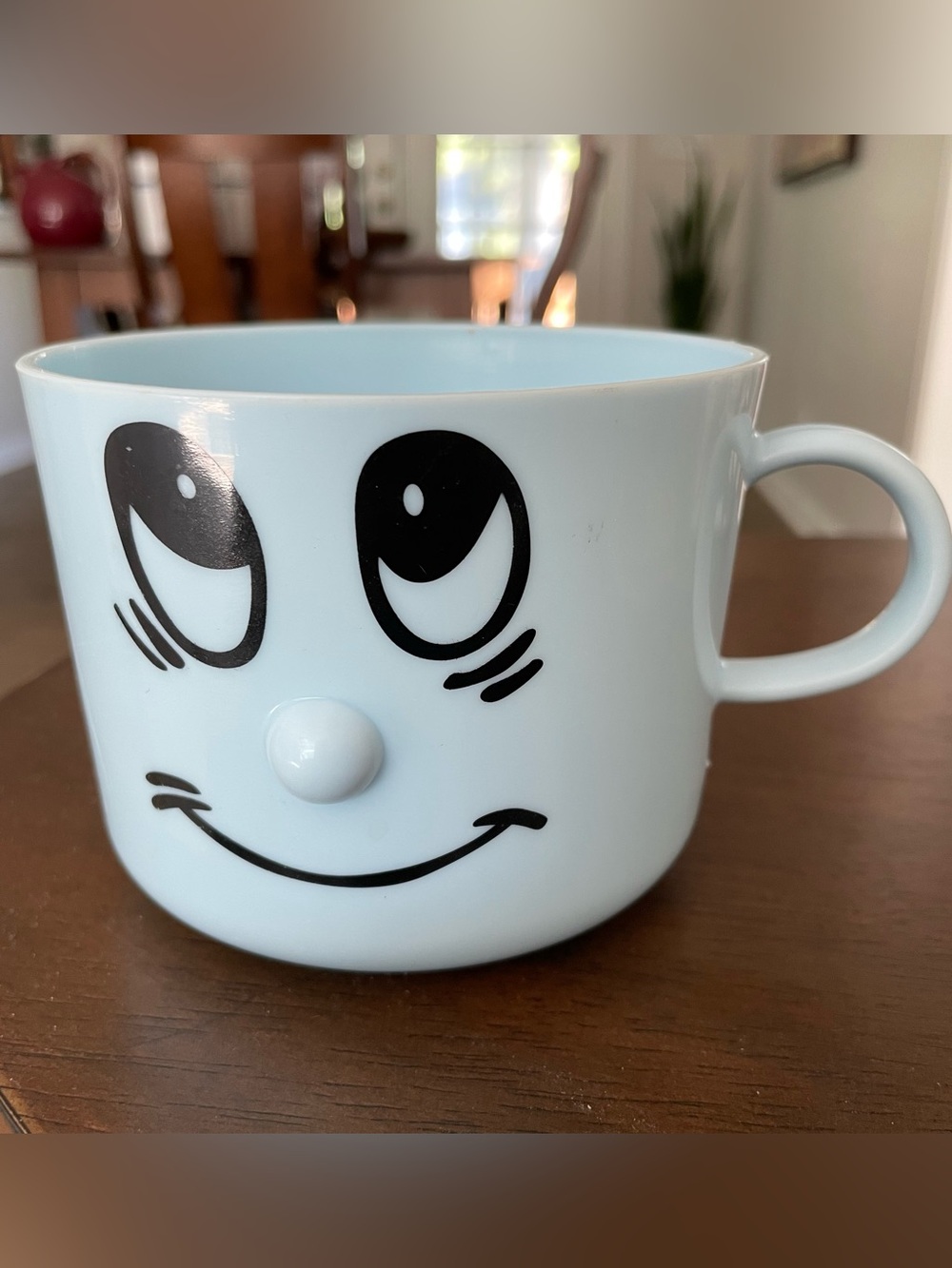 Vintage 1970s Funny Face Anthropomorphic Face Plastic Cup
